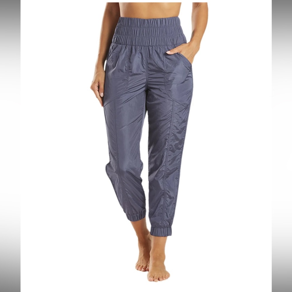 NWT Free People The Way Home Joggers in Deep Sea Blue Sweatpants - Picture 3 of 9